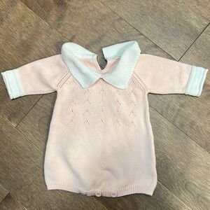 Woven long sleeved romper